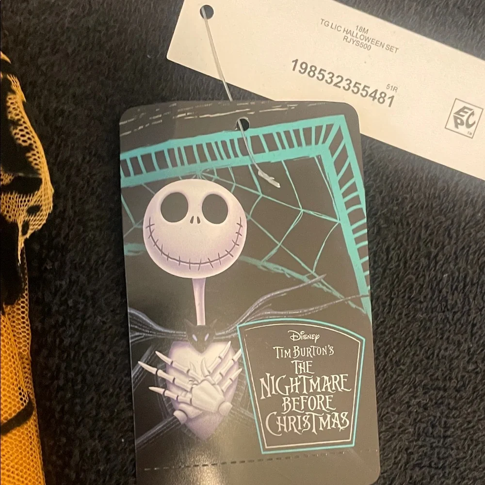 Disney Halloween outfit Nightmare Before Christmas 3 piece set nwt - Picture 3 of 11